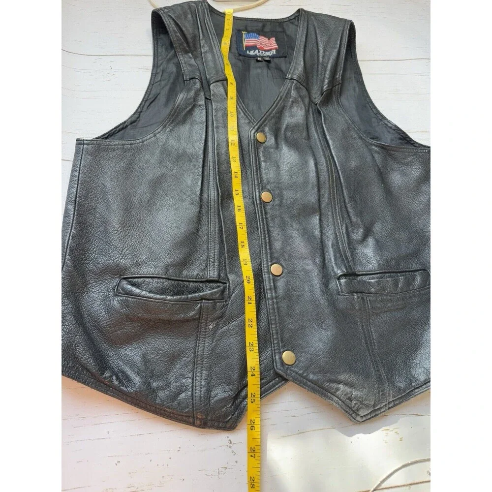Vietnam Veteran Leather Vest Adult Medium Armed Forces Military